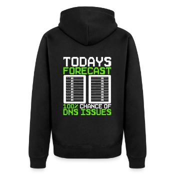 Netzwerkadministrator Programmierer - Unisex Premium Bio Zip Hoodie - Schwarz - Hinten - Nico (187cm)