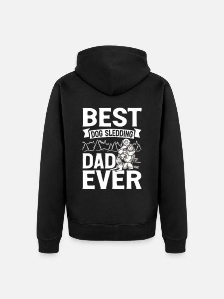 Mushing Dog Sledding Musher - Unisex Premium Organic Zip Hoodie - black