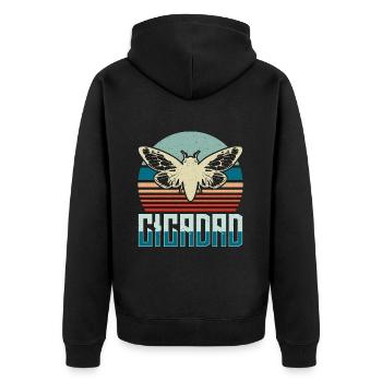 Cicadas Cicadad Loves Flying Insects Entomologist - Unisex Premium Bio Zip Hoodie - Schwarz - Hinten - Nico (187cm)