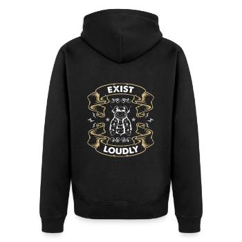 Les cigales existent bruyamment périodique Entomologie des cigales - Veste à capuche bio Premium Unisexe - noir - Dos - Nico (187cm)