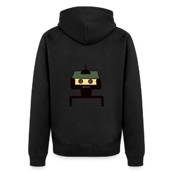 Robots, Intelligence, Avenir, Enfants, Technologie - Veste à capuche bio Premium Unisexe - noir - Dos - Nico (187cm)