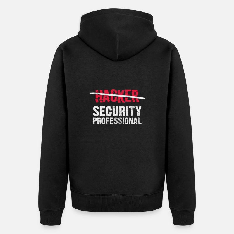 Hacker - Unisex Premium Bio Zip Hoodie - Schwarz