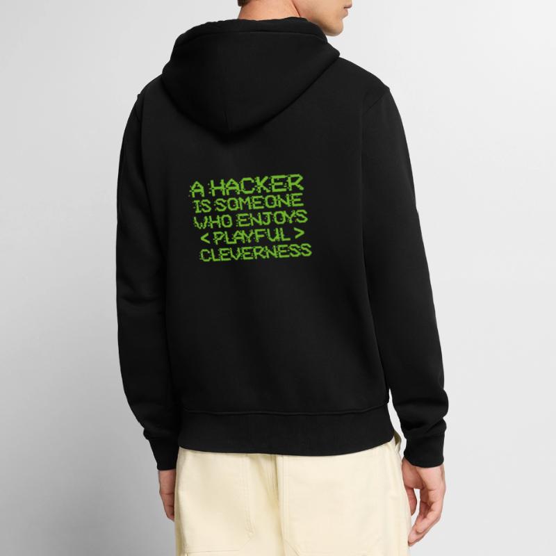 Hacker Coder Computer Hacking Gift Unisex Premium Organic Zip Hoodie