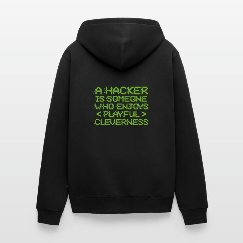 Hacker Coder Computer Hacking Gift Unisex Premium Organic Zip Hoodie