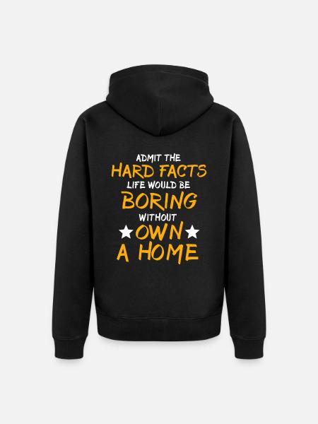 Homeowner New Home - Unisex Premium Bio Zip Hoodie - Schwarz