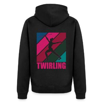 Baton Twirling Baton Twirler Gift - Unisex Premium Organic Zip Hoodie - black - Back - Nico (187cm)