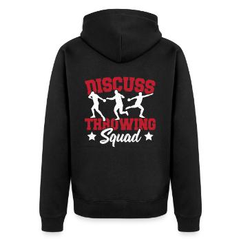 Discus Throw Discus Thrower cadeau - Veste à capuche bio Premium Unisexe - noir - Dos - Nico (187cm)