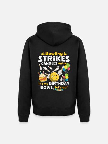 Bowling, Bowler d’anniversaire - Veste à capuche bio Premium Unisexe - noir