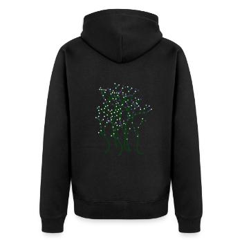 Natur Naturliebhaber Flora Garten Pflanzen Blüte - Unisex Premium Bio Zip Hoodie - Schwarz - Hinten - Nico (187cm)