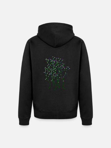 nature, nature lover, flora, garden, plants, blossom - Unisex Premium Organic Zip Hoodie - black