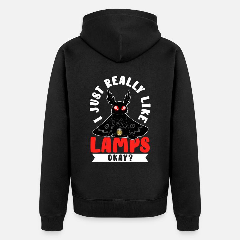 Mothman Kryptide Kryptozoologie - Unisex Premium Bio Zip Hoodie - Schwarz