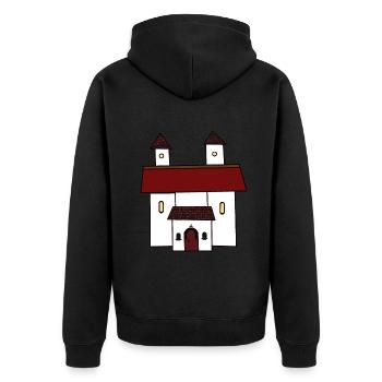 Moyen Âge Église Dieu Religion Pape Rome Jésus - Veste à capuche bio Premium Unisexe - noir - Dos - Nico (187cm)