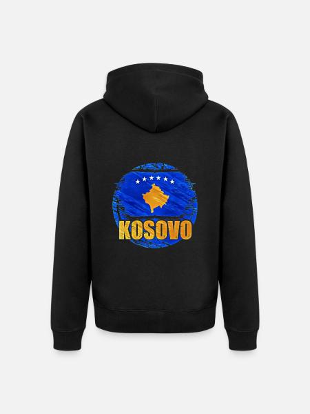 Kosovo - Unisex Premium Organic Zip Hoodie - black