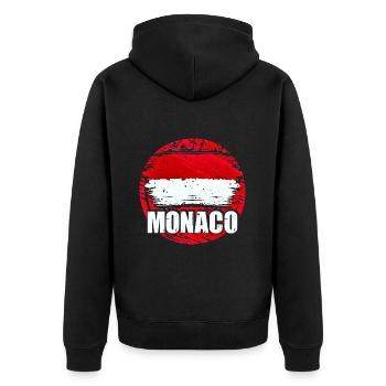 Monaco - Veste à capuche bio Premium Unisexe - noir - Dos - Nico (187cm)