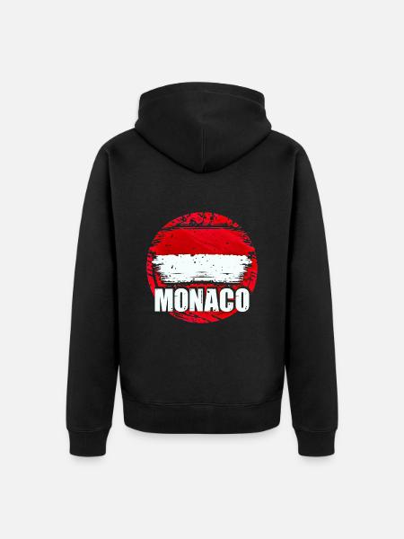 Monaco - Unisex Premium Organic Zip Hoodie - black