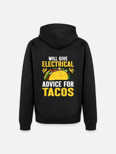 Electrician Gift - Unisex Premium Organic Zip Hoodie - black
