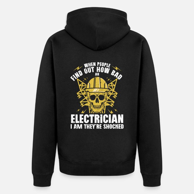 Cadeau d’électricien - Veste à capuche bio Premium Unisexe - noir