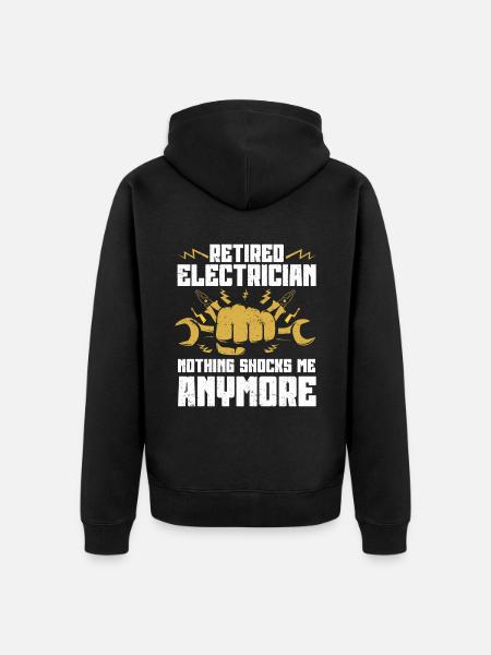 Electrician Gift - Unisex Premium Organic Zip Hoodie - black