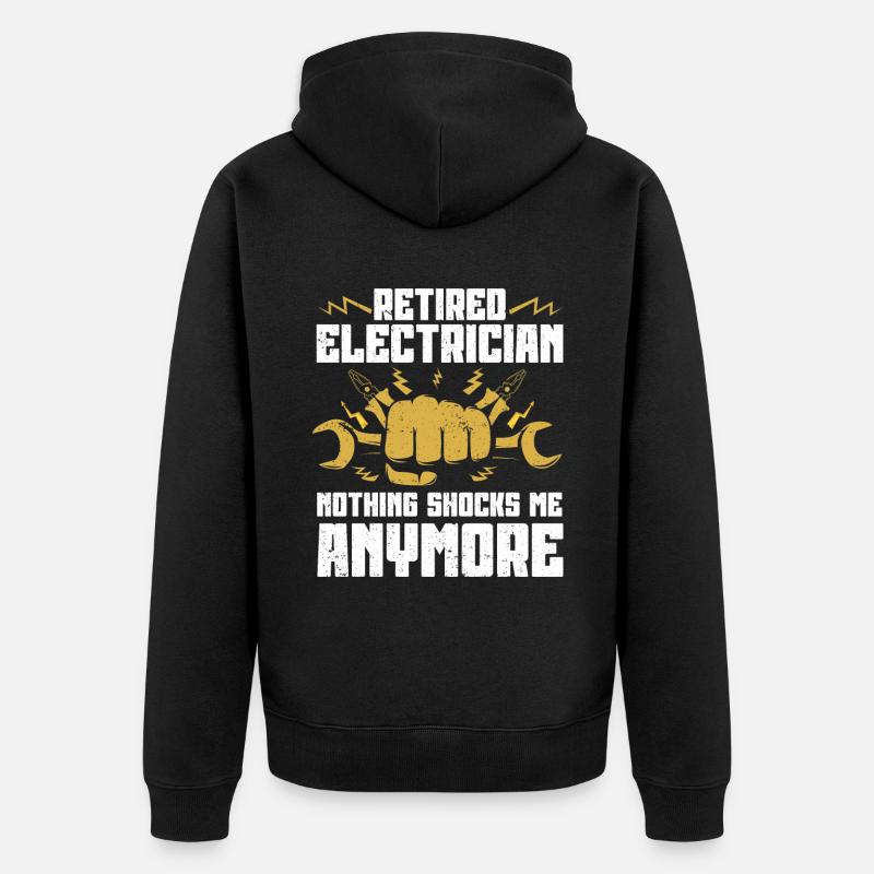 Elektriker Geschenk - Unisex Premium Bio Zip Hoodie - Schwarz