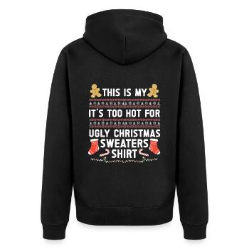 Christmas Xmax Christmas Time Christmas - Unisex Premium Organic Zip Hoodie - black - Back - Nico (187cm)