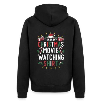 Christmas Xmax Christmas Time Christmas - Unisex Premium Organic Zip Hoodie - black - Back - Nico (187cm)