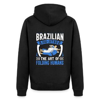 Jiu-Jitsu brésilien : l’art de plier les humains - Veste à capuche bio Premium Unisexe - noir - Dos - Nico (187cm)