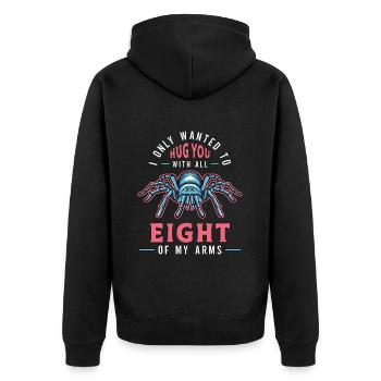 Tarentules Je Voulais Seulement Te Serrer Dans Tes Bras Avec Arachnide - Veste à capuche bio Premium Unisexe - noir - Dos - Nico (187cm)