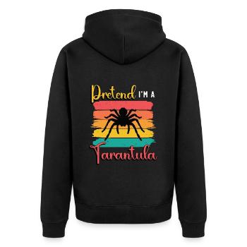 Tarantulas Pretend I'm A Tarantula Retro Arachnid - Unisex Premium Bio Zip Hoodie - Schwarz - Hinten - Nico (187cm)