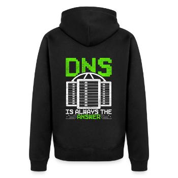 Netzwerkadministrator Programmierer - Unisex Premium Bio Zip Hoodie - Schwarz - Hinten - Nico (187cm)