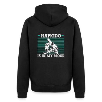 Entraîneur de Hapkido Fighter Hapkido Dojo - Veste à capuche bio Premium Unisexe - noir - Dos - Nico (187cm)