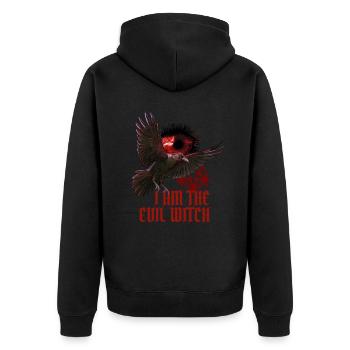 Magische Dunkle Kunst Okkulte Hexen Designs - Unisex Premium Bio Zip Hoodie - Schwarz - Hinten - Nico (187cm)