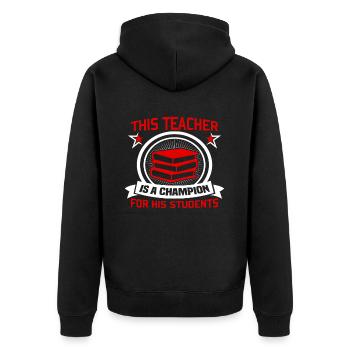 Meilleure idée de cadeau de pension pour les enseignants Étudiant - Veste à capuche bio Premium Unisexe - noir - Dos - Nico (187cm)