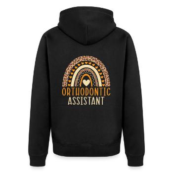 Emploi d’assistant orthodontique Dentiste dentaire - Veste à capuche bio Premium Unisexe - noir - Dos - Nico (187cm)