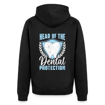Kieferorthopädischer Assistent Beruf Zahnarzt Zahnarzt - Unisex Premium Bio Zip Hoodie - Schwarz - Hinten - Nico (187cm)