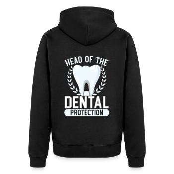 Kieferorthopädischer Assistent Beruf Zahnarzt Zahnarzt - Unisex Premium Bio Zip Hoodie - Schwarz - Hinten - Nico (187cm)
