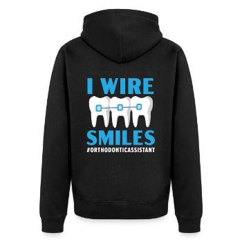 Kieferorthopädischer Assistent Beruf Zahnarzt Zahnarzt - Unisex Premium Bio Zip Hoodie - Schwarz - Hinten - Nico (187cm)