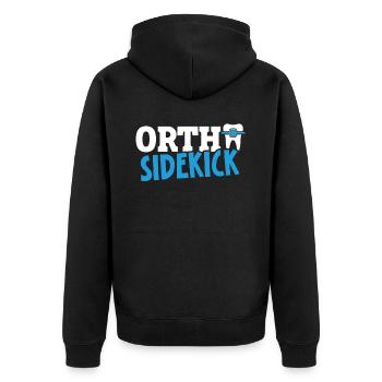 Kieferorthopädischer Assistent Beruf Zahnarzt Zahnarzt - Unisex Premium Bio Zip Hoodie - Schwarz - Hinten - Nico (187cm)