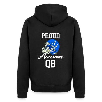 Fier Awesome Qb Quarterback Coup d’envoi de football - Veste à capuche bio Premium Unisexe - noir - Dos - Nico (187cm)