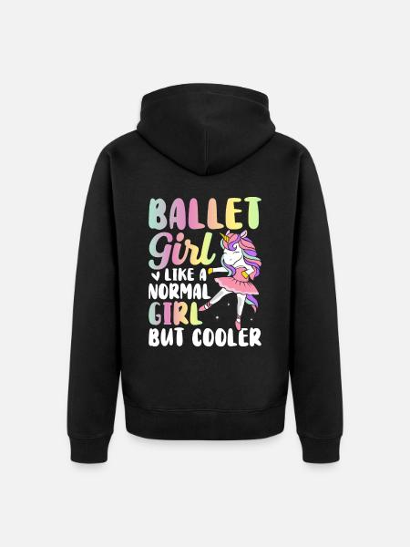 Ballerina - Unisex Premium Organic Zip Hoodie - black