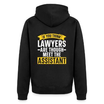 Assistante juridique Profession d’étudiante en droit Parajuriste - Veste à capuche bio Premium Unisexe - noir - Dos - Nico (187cm)