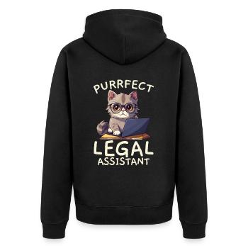 Assistante juridique Profession d’étudiante en droit Parajuriste - Veste à capuche bio Premium Unisexe - noir - Dos - Nico (187cm)