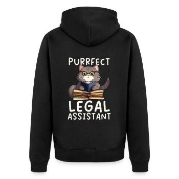 Assistante juridique Profession d’étudiante en droit Parajuriste - Veste à capuche bio Premium Unisexe - noir - Dos - Nico (187cm)