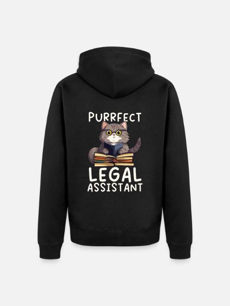 Juristischer Assistent Jurastudent Beruf Rechtsanwaltsfachangestellte - Unisex Premium Bio Zip Hoodie - Schwarz