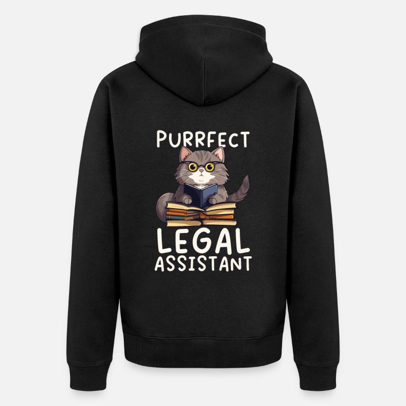 Juristischer Assistent Jurastudent Beruf Rechtsanwaltsfachangestellte - Unisex Premium Bio Zip Hoodie - Schwarz