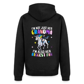 Barrel Racer Pferderennen Reiten - Unisex Premium Bio Zip Hoodie - Schwarz - Hinten - Nico (187cm)