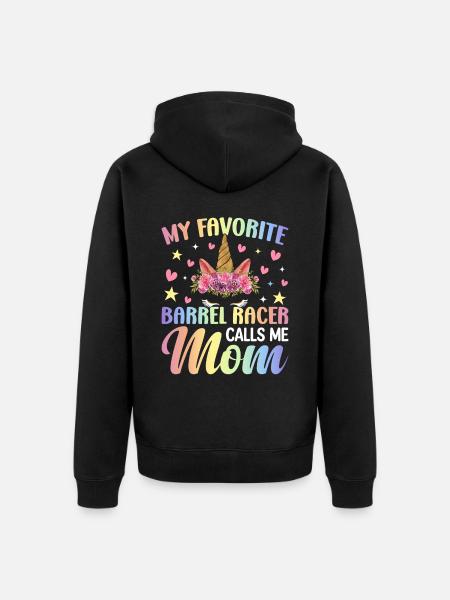 Rennpferde Reiten - Unisex Premium Bio Zip Hoodie - Schwarz