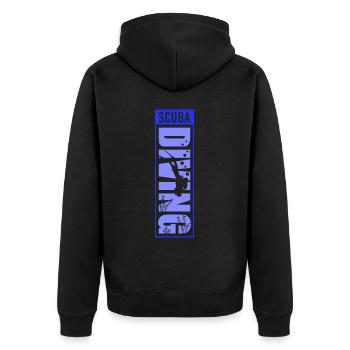 Scuba Diving, Scuba Diving, Holiday Sea Diver - Unisex Premium Organic Zip Hoodie - black - Back - Nico (187cm)