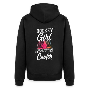 Hockey Sur Gazon Hockey Fille Comme Un - Veste à capuche bio Premium Unisexe - noir - Dos - Nico (187cm)