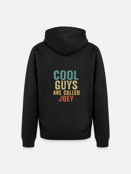Cool guys are called Joey - Unisex Premium Organic Zip Hoodie - black