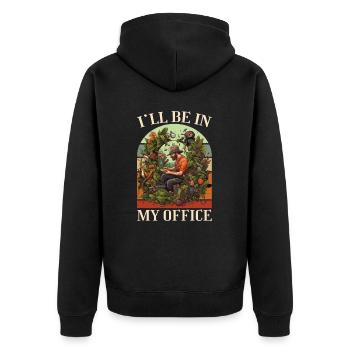 Garten Gartenpflanzen Landschaftsgärtner lustiges - Unisex Premium Bio Zip Hoodie - Schwarz - Hinten - Nico (187cm)